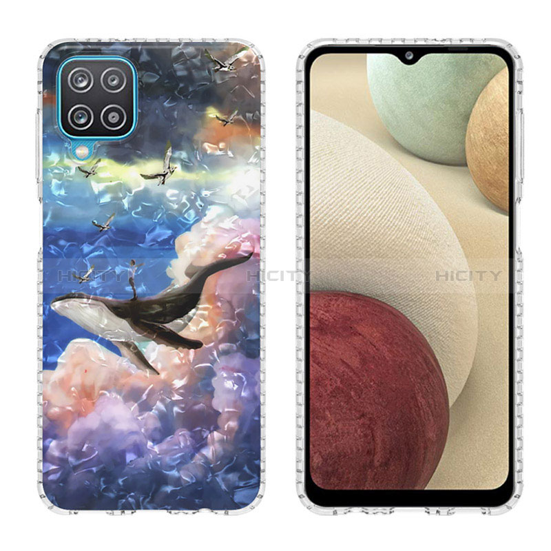 Custodia Silicone Gel Morbida Fantasia Modello Cover Y04B per Samsung Galaxy A12 5G Multicolore