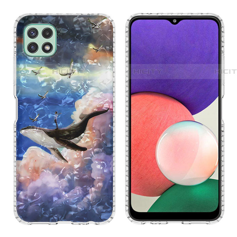 Custodia Silicone Gel Morbida Fantasia Modello Cover Y04B per Samsung Galaxy F42 5G Multicolore