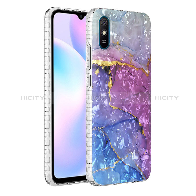 Custodia Silicone Gel Morbida Fantasia Modello Cover Y04B per Xiaomi Redmi 9A Viola