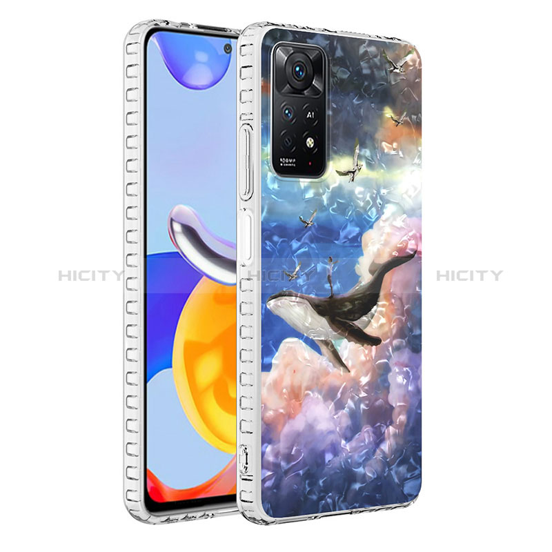 Custodia Silicone Gel Morbida Fantasia Modello Cover Y04B per Xiaomi Redmi Note 11 Pro 5G Multicolore