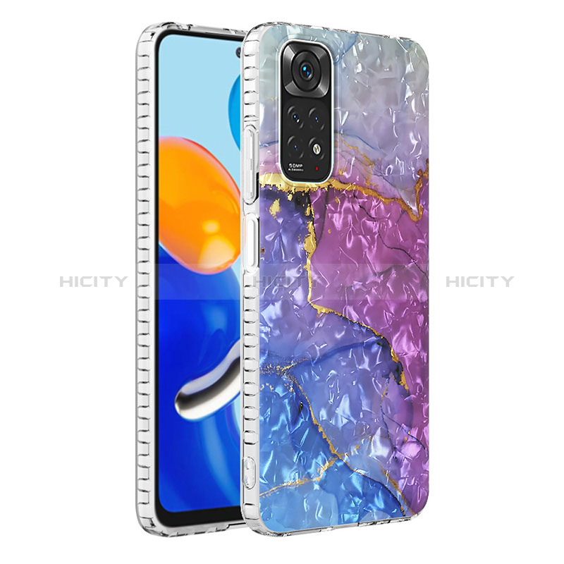 Custodia Silicone Gel Morbida Fantasia Modello Cover Y04B per Xiaomi Redmi Note 11S 4G Viola