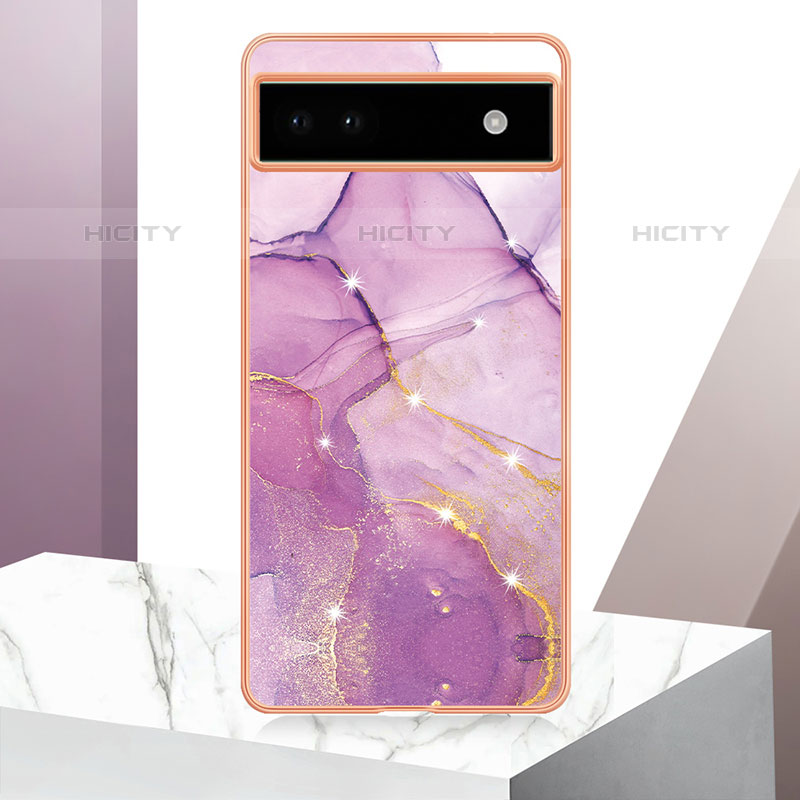 Custodia Silicone Gel Morbida Fantasia Modello Cover Y05B per Google Pixel 6a 5G Lavanda