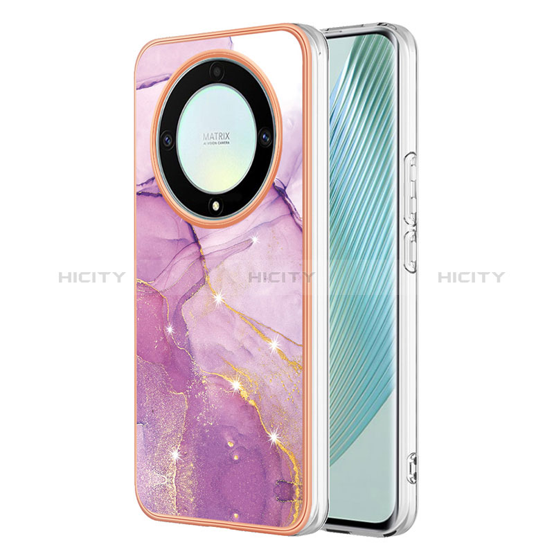 Custodia Silicone Gel Morbida Fantasia Modello Cover Y05B per Huawei Honor Magic5 Lite 5G Lavanda