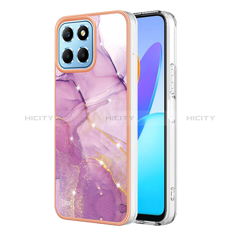 Custodia Silicone Gel Morbida Fantasia Modello Cover Y05B per Huawei Honor X8a 5G Lavanda