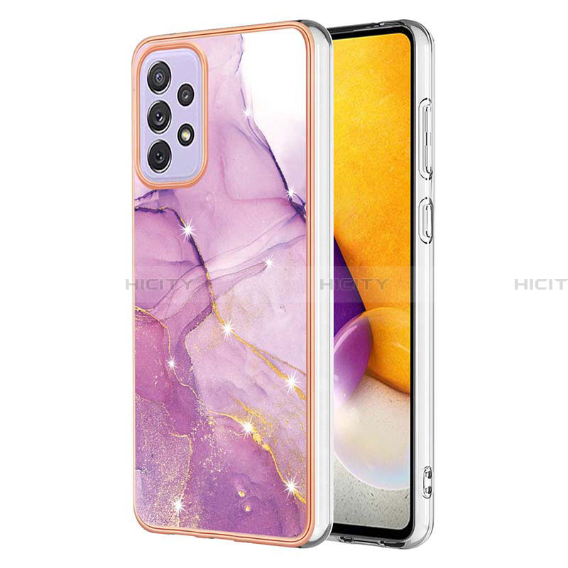 Custodia Silicone Gel Morbida Fantasia Modello Cover Y05B per Samsung Galaxy A13 4G Lavanda