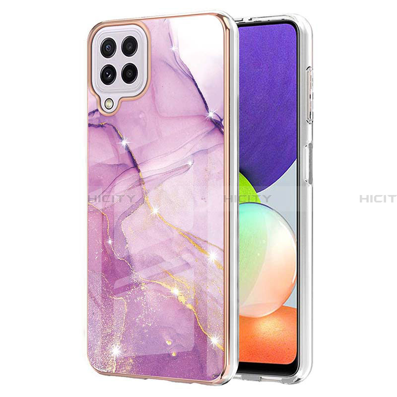 Custodia Silicone Gel Morbida Fantasia Modello Cover Y05B per Samsung Galaxy A22 4G Lavanda