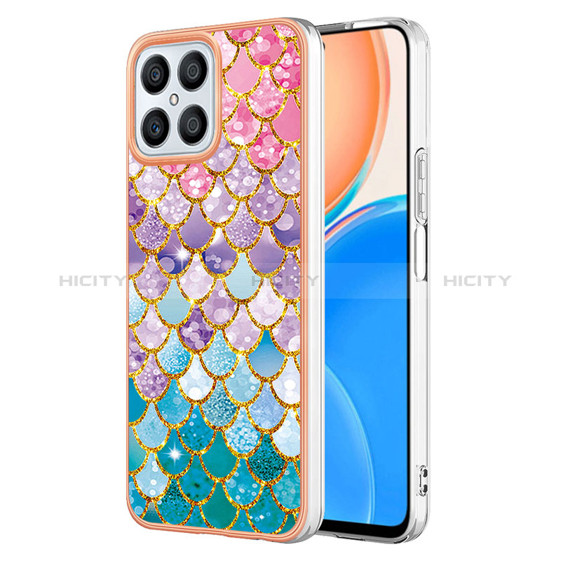 Custodia Silicone Gel Morbida Fantasia Modello Cover Y06B per Huawei Honor X8 4G Colorato