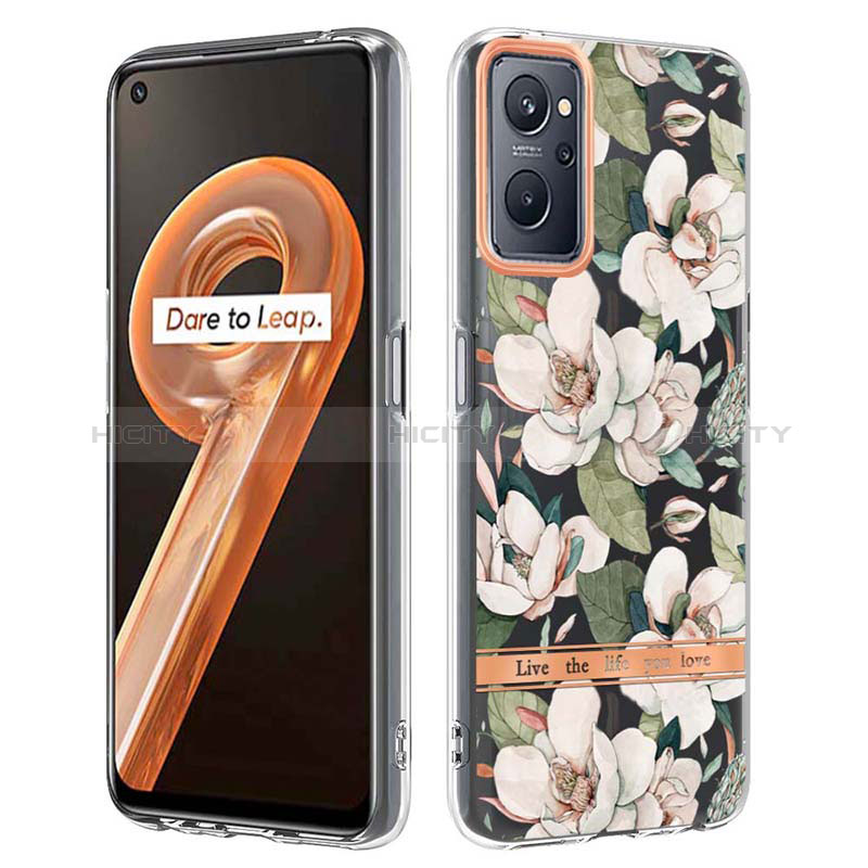 Custodia Silicone Gel Morbida Fantasia Modello Cover Y06B per Oppo A96 4G Bianco