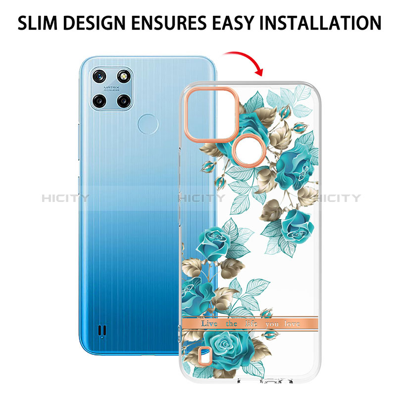 Custodia Silicone Gel Morbida Fantasia Modello Cover Y06B per Realme C21Y