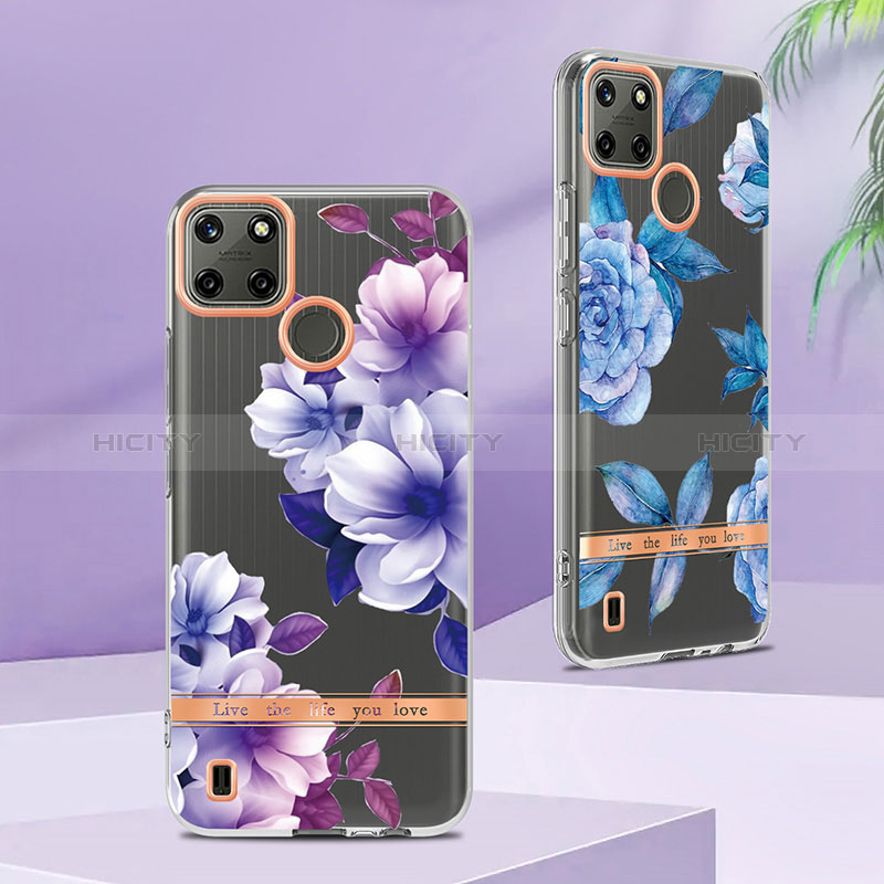 Custodia Silicone Gel Morbida Fantasia Modello Cover Y06B per Realme C21Y