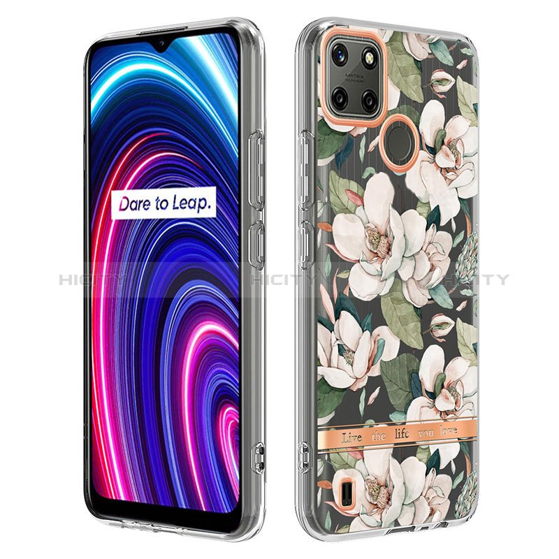 Custodia Silicone Gel Morbida Fantasia Modello Cover Y06B per Realme C25Y India