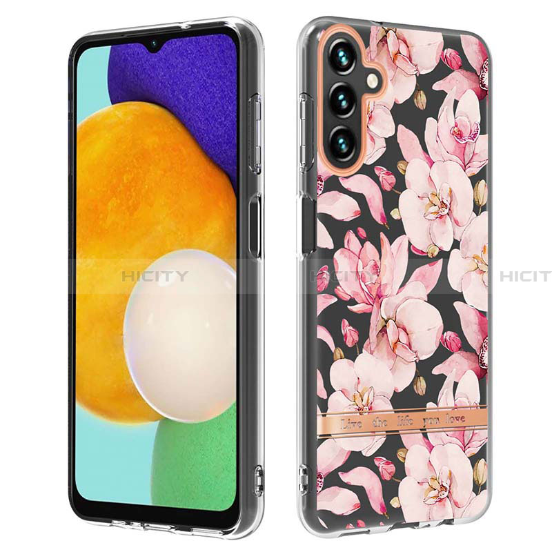 Custodia Silicone Gel Morbida Fantasia Modello Cover Y06B per Samsung Galaxy A13 5G Rosa