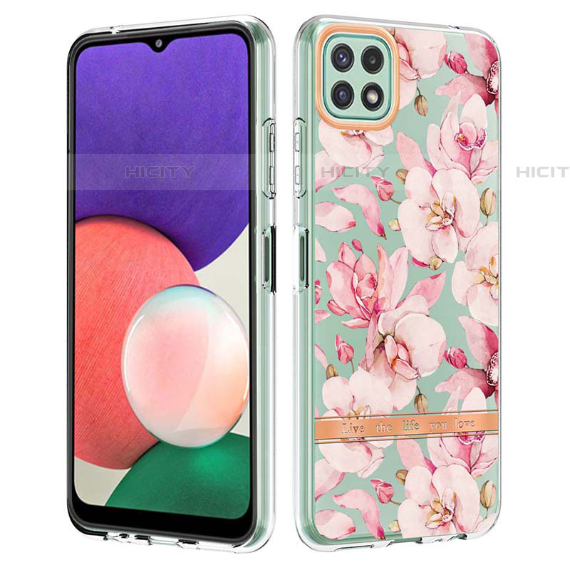 Custodia Silicone Gel Morbida Fantasia Modello Cover Y06B per Samsung Galaxy F42 5G Rosa