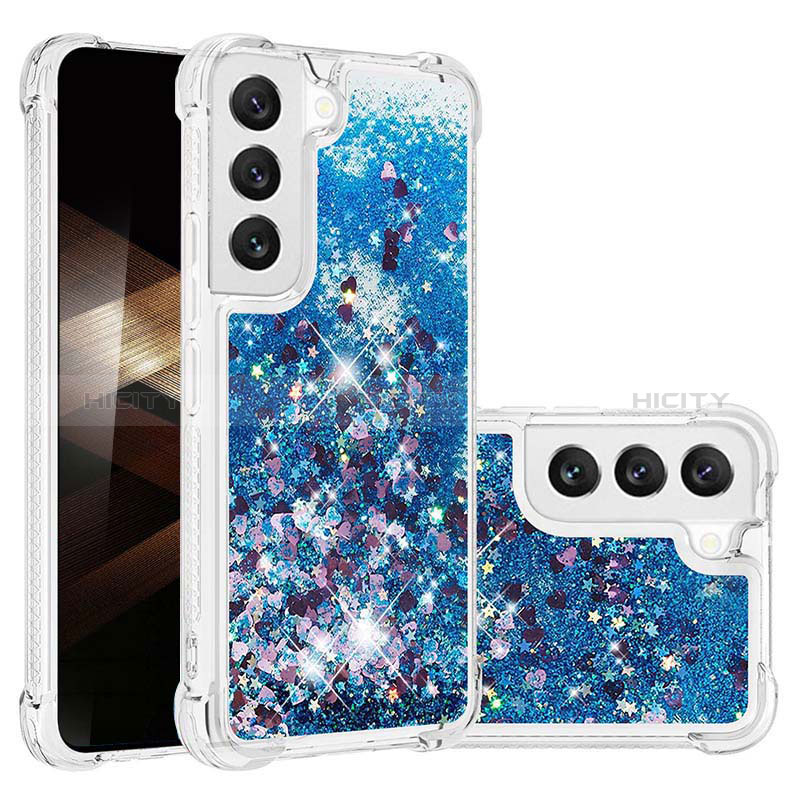 Custodia Silicone Gel Morbida Fantasia Modello Cover Y06B per Samsung Galaxy S25 Plus 5G Blu