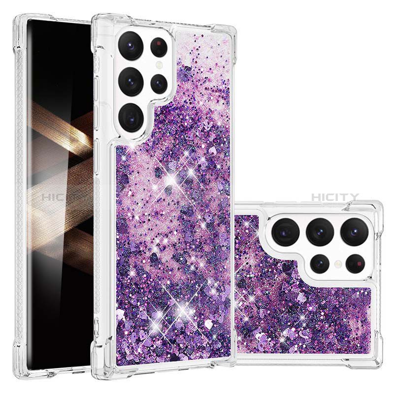 Custodia Silicone Gel Morbida Fantasia Modello Cover Y06B per Samsung Galaxy S25 Ultra 5G Viola