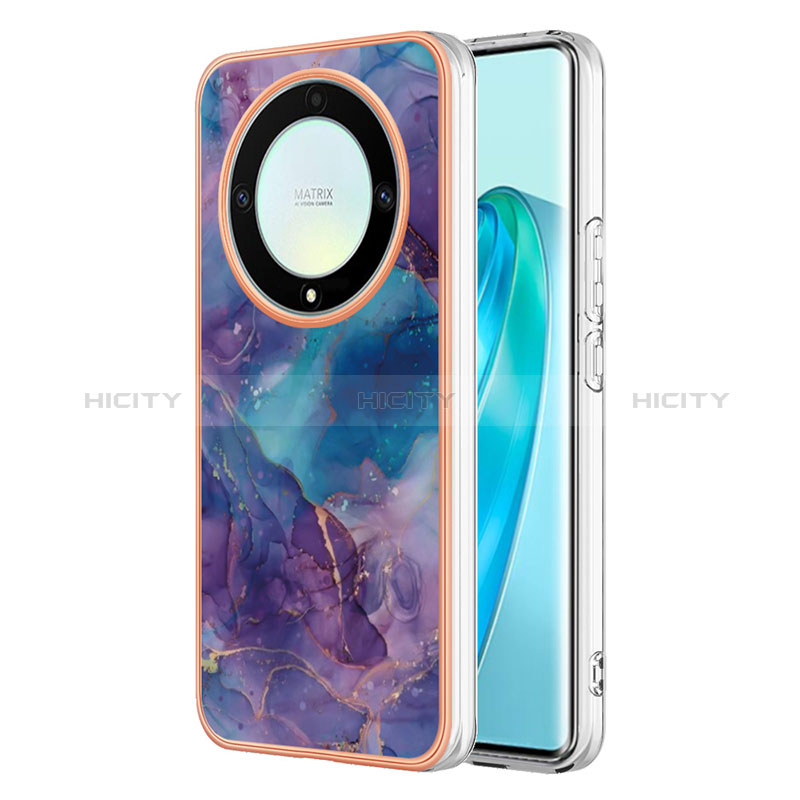 Custodia Silicone Gel Morbida Fantasia Modello Cover Y07B per Huawei Honor Magic5 Lite 5G Viola