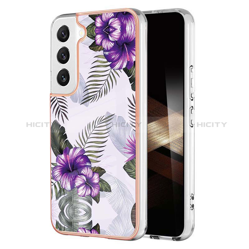 Custodia Silicone Gel Morbida Fantasia Modello Cover Y10B per Samsung Galaxy S24 Plus 5G Viola