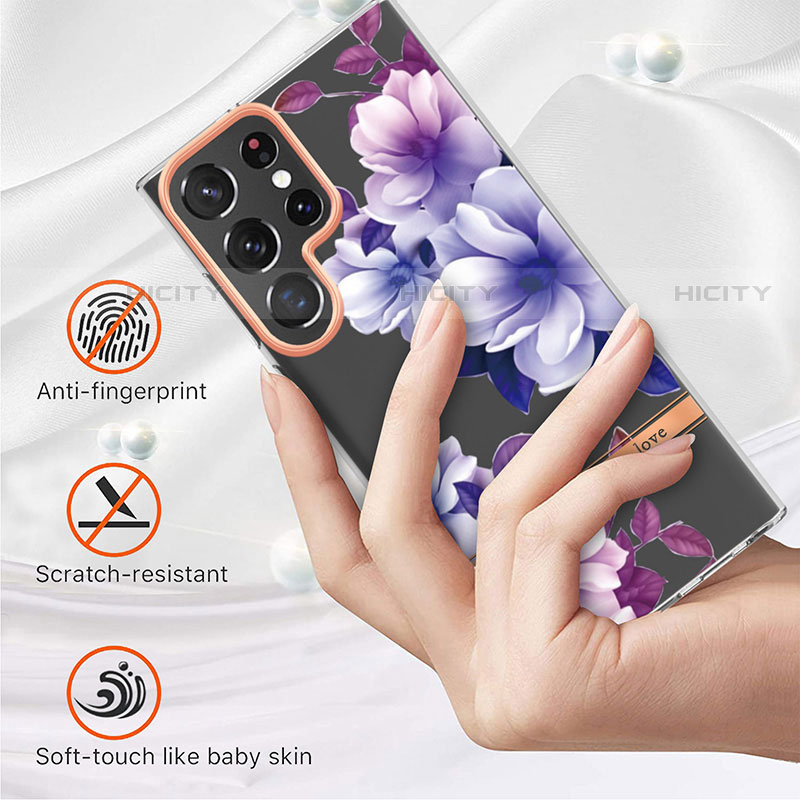 Custodia Silicone Gel Morbida Fantasia Modello Cover Y12B per Samsung Galaxy S23 Ultra 5G