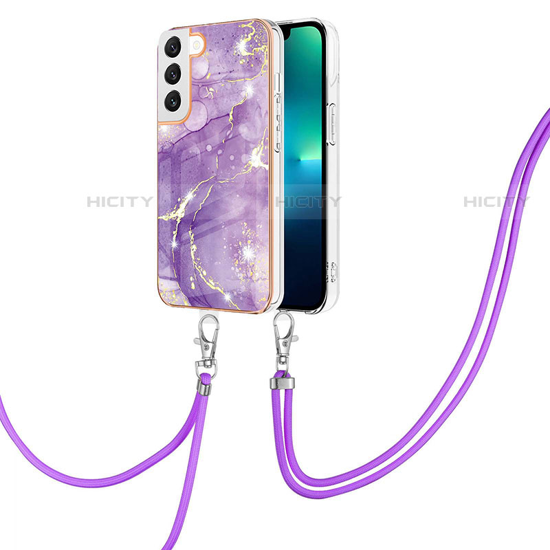 Custodia Silicone Gel Morbida Fantasia Modello Cover Y21B per Samsung Galaxy S21 5G Viola