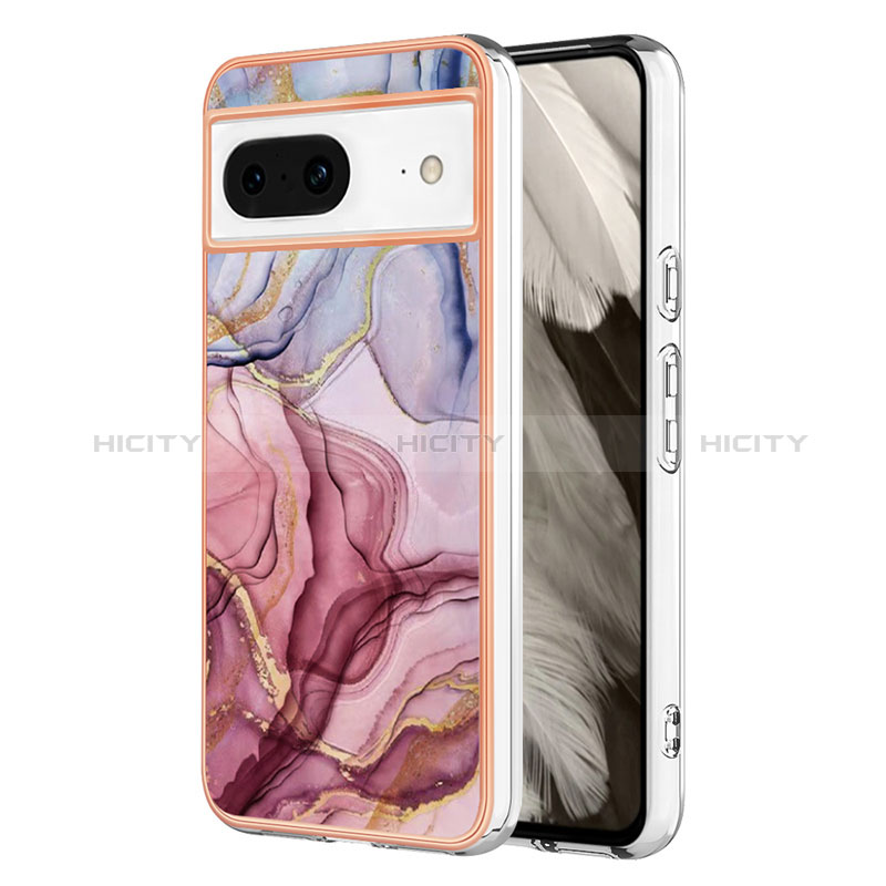 Custodia Silicone Gel Morbida Fantasia Modello Cover YB1 per Google Pixel 8 5G Lavanda