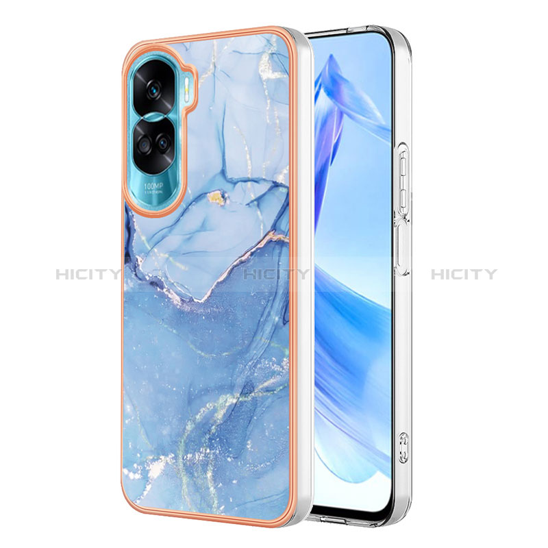 Custodia Silicone Gel Morbida Fantasia Modello Cover YB1 per Huawei Honor 90 Lite 5G Blu