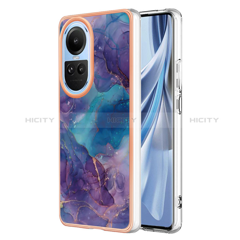 Custodia Silicone Gel Morbida Fantasia Modello Cover YB1 per Oppo Reno10 Pro 5G Viola