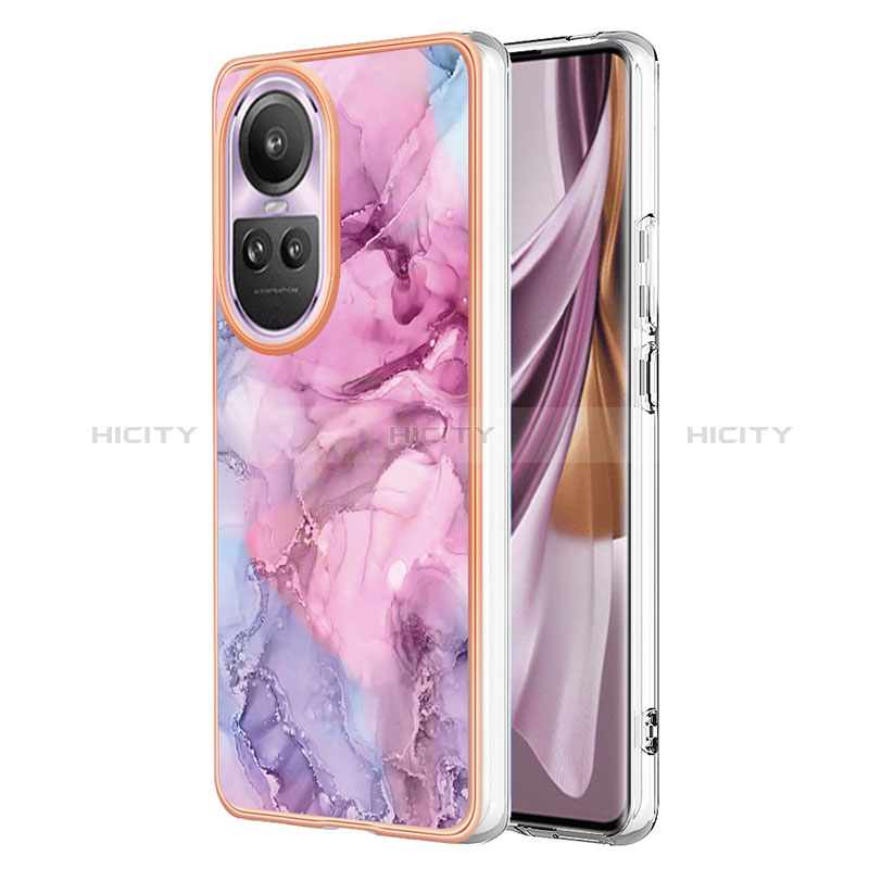 Custodia Silicone Gel Morbida Fantasia Modello Cover YB1 per Oppo Reno10 Pro+ Plus 5G Rosa