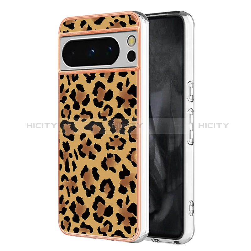 Custodia Silicone Gel Morbida Fantasia Modello Cover YB2 per Google Pixel 8 Pro 5G Marrone