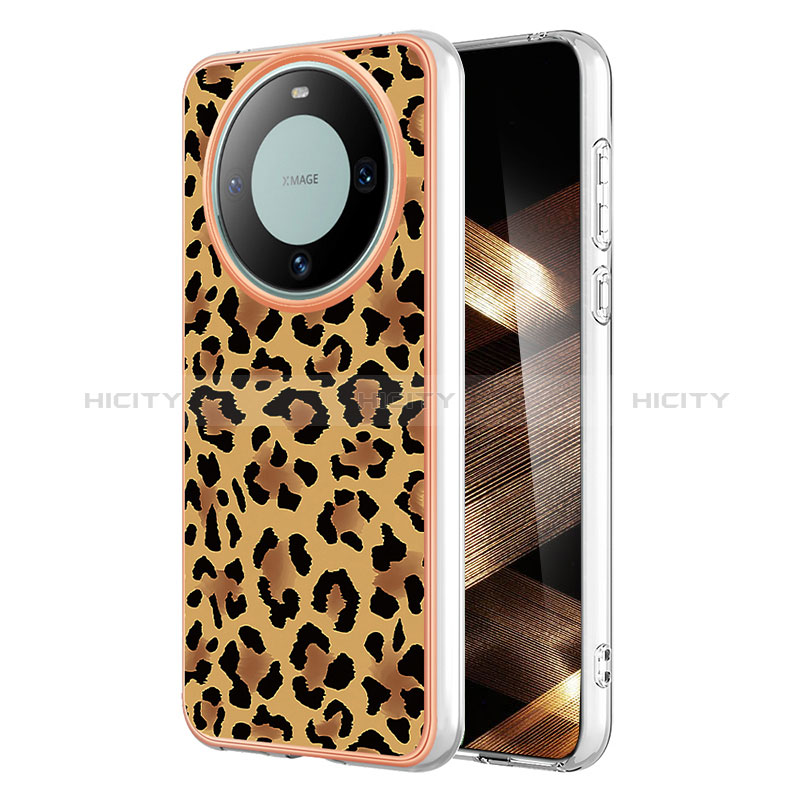 Custodia Silicone Gel Morbida Fantasia Modello Cover YB2 per Huawei Mate 60 Pro+ Plus Marrone