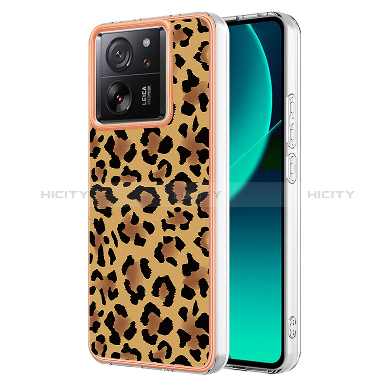 Custodia Silicone Gel Morbida Fantasia Modello Cover YB2 per Xiaomi Mi 13T 5G Marrone