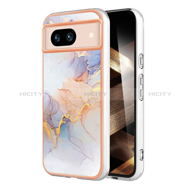 Custodia Silicone Gel Morbida Fantasia Modello Cover YB3 per Google Pixel 8a 5G Lavanda