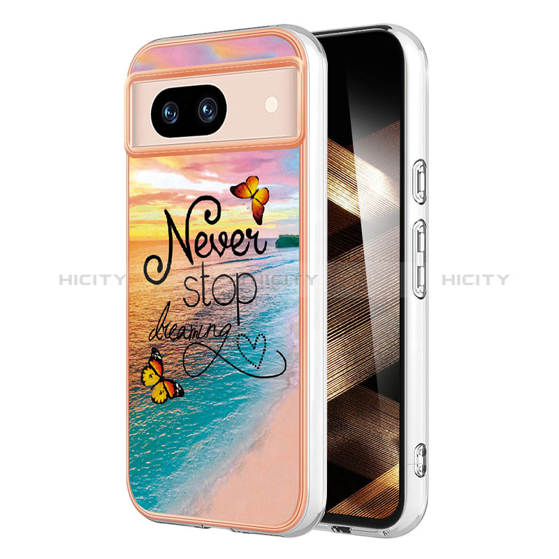 Custodia Silicone Gel Morbida Fantasia Modello Cover YB3 per Google Pixel 8a 5G Multicolore