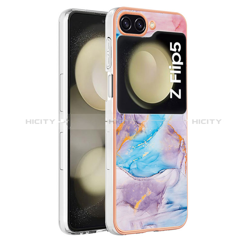 Custodia Silicone Gel Morbida Fantasia Modello Cover YB3 per Samsung Galaxy Z Flip5 5G