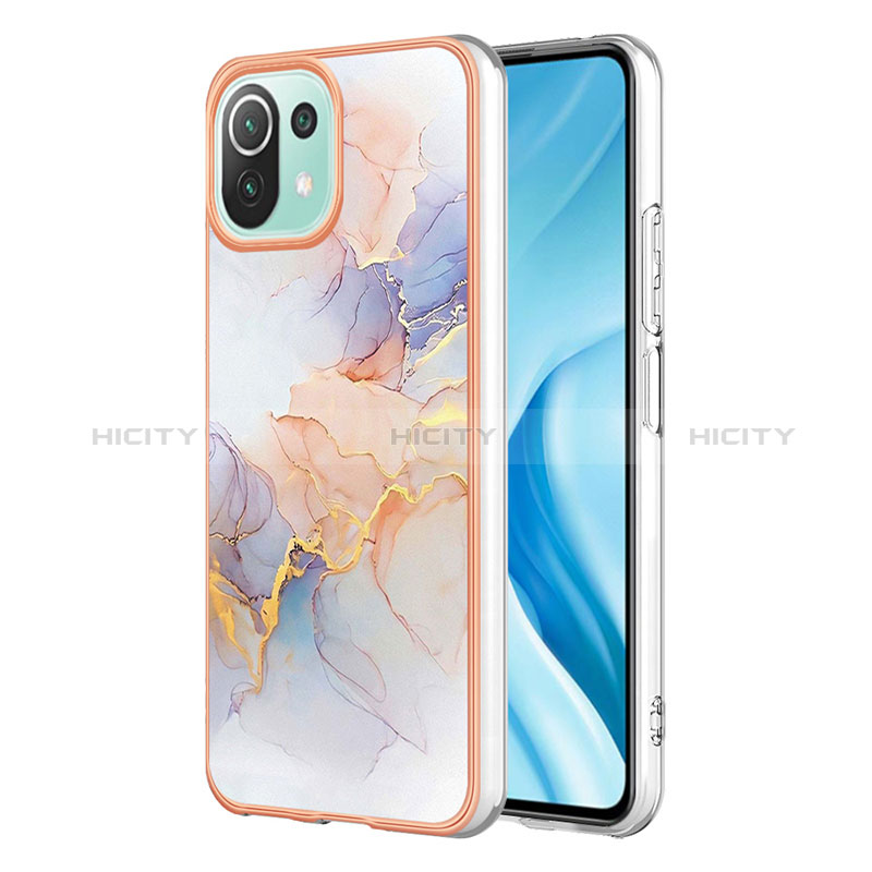 Custodia Silicone Gel Morbida Fantasia Modello Cover YB3 per Xiaomi Mi 11 Lite 5G NE Lavanda