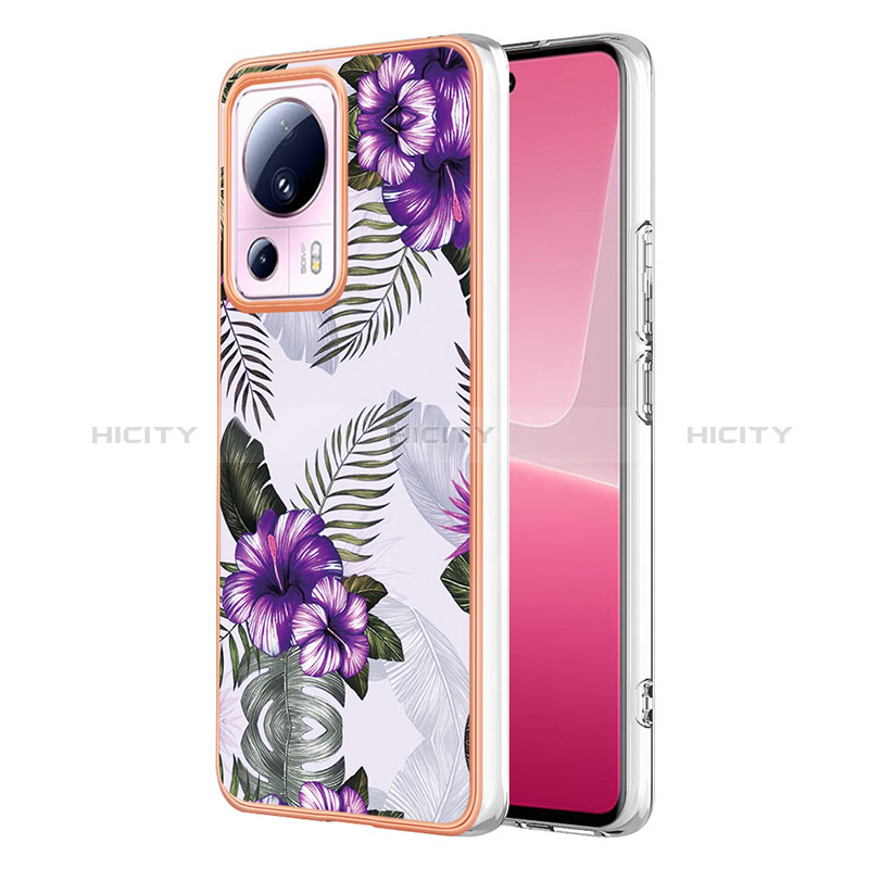 Custodia Silicone Gel Morbida Fantasia Modello Cover YB3 per Xiaomi Mi 13 Lite 5G Viola