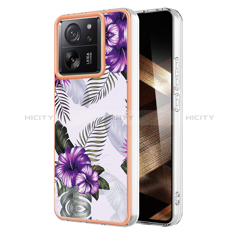 Custodia Silicone Gel Morbida Fantasia Modello Cover YB3 per Xiaomi Mi 13T Pro 5G Viola