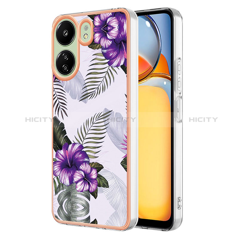 Custodia Silicone Gel Morbida Fantasia Modello Cover YB3 per Xiaomi Poco C65 Viola