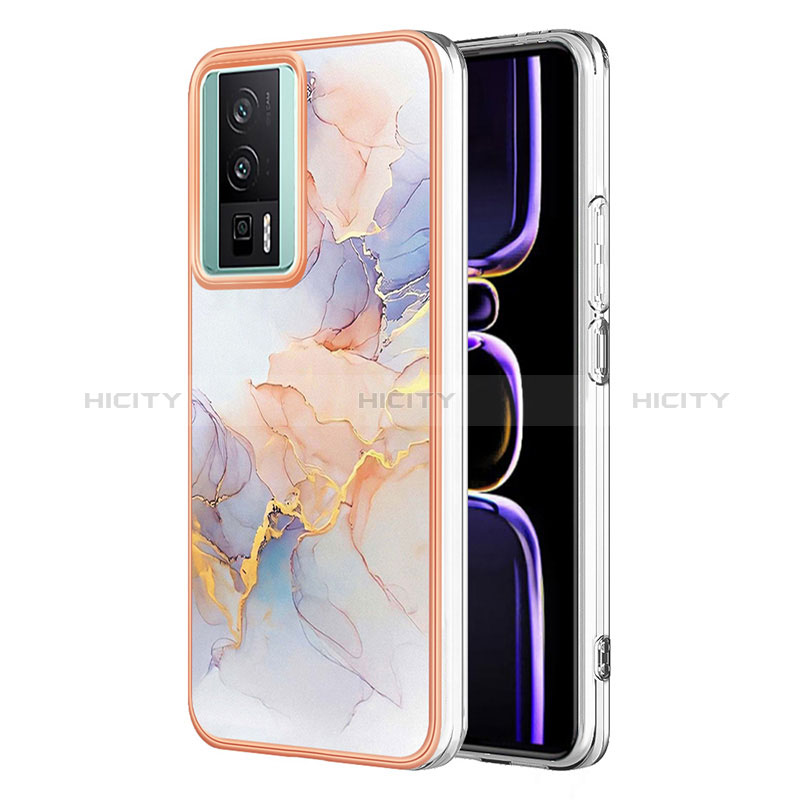 Custodia Silicone Gel Morbida Fantasia Modello Cover YB3 per Xiaomi Poco F5 Pro 5G Lavanda