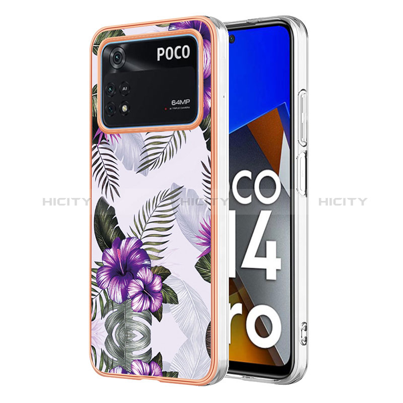 Custodia Silicone Gel Morbida Fantasia Modello Cover YB3 per Xiaomi Poco M4 Pro 4G Viola