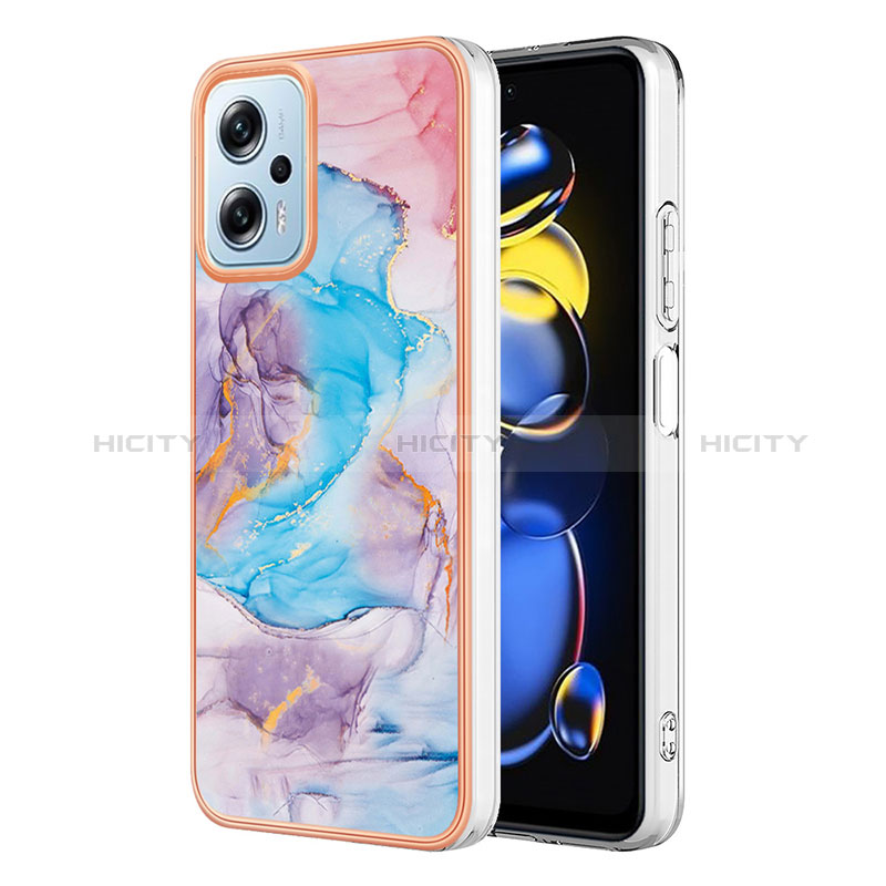 Custodia Silicone Gel Morbida Fantasia Modello Cover YB3 per Xiaomi Poco X4 GT 5G Blu