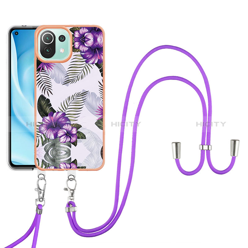 Custodia Silicone Gel Morbida Fantasia Modello Cover YB4 per Xiaomi Mi 11 Lite 4G Viola