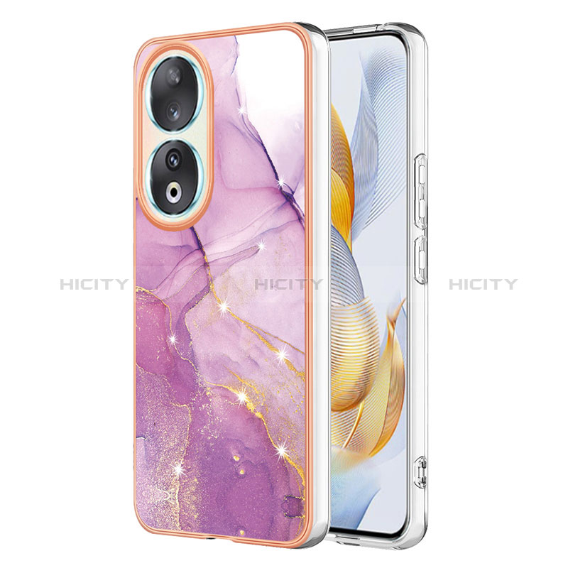 Custodia Silicone Gel Morbida Fantasia Modello Cover YB5 per Huawei Honor 90 5G Lavanda