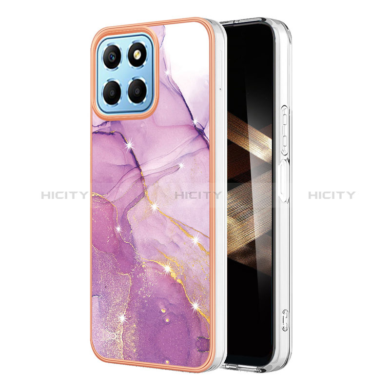 Custodia Silicone Gel Morbida Fantasia Modello Cover YB5 per Huawei Honor X8b Lavanda