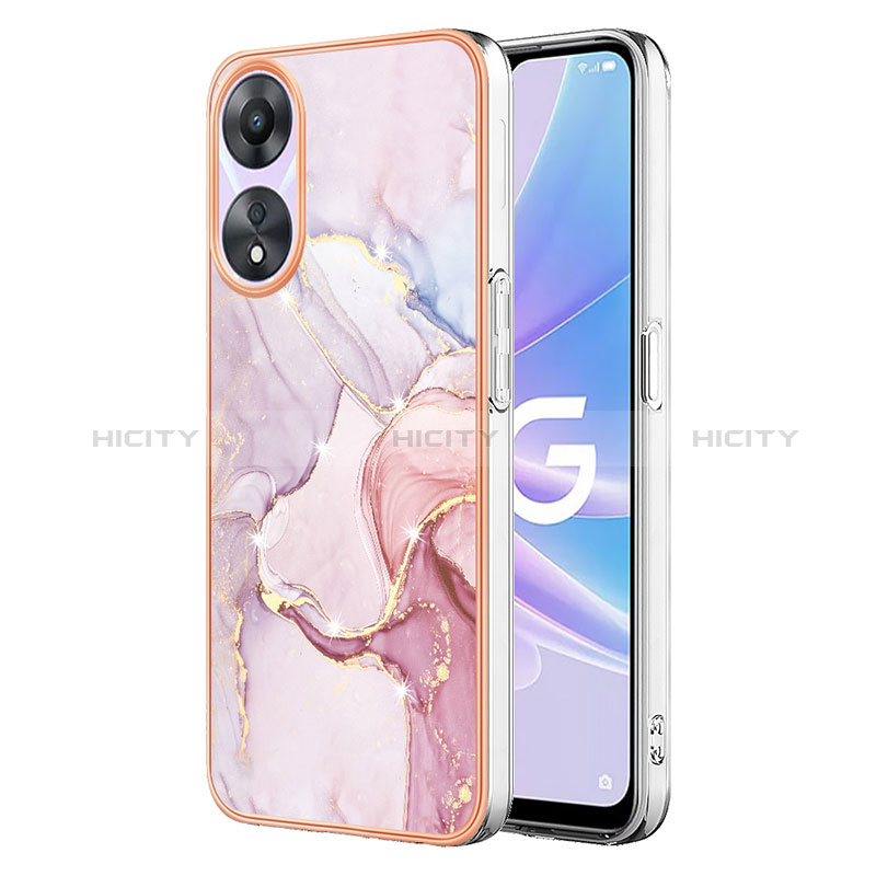 Custodia Silicone Gel Morbida Fantasia Modello Cover YB5 per Oppo A78 5G Rosa