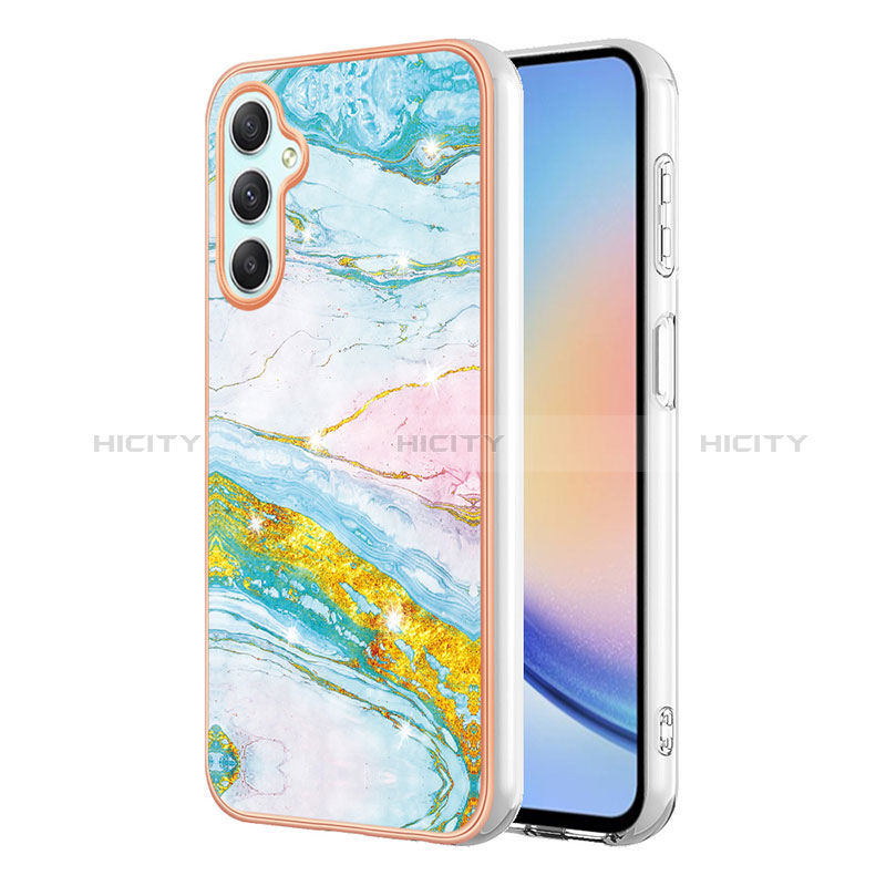 Custodia Silicone Gel Morbida Fantasia Modello Cover YB5 per Samsung Galaxy A24 4G Colorato