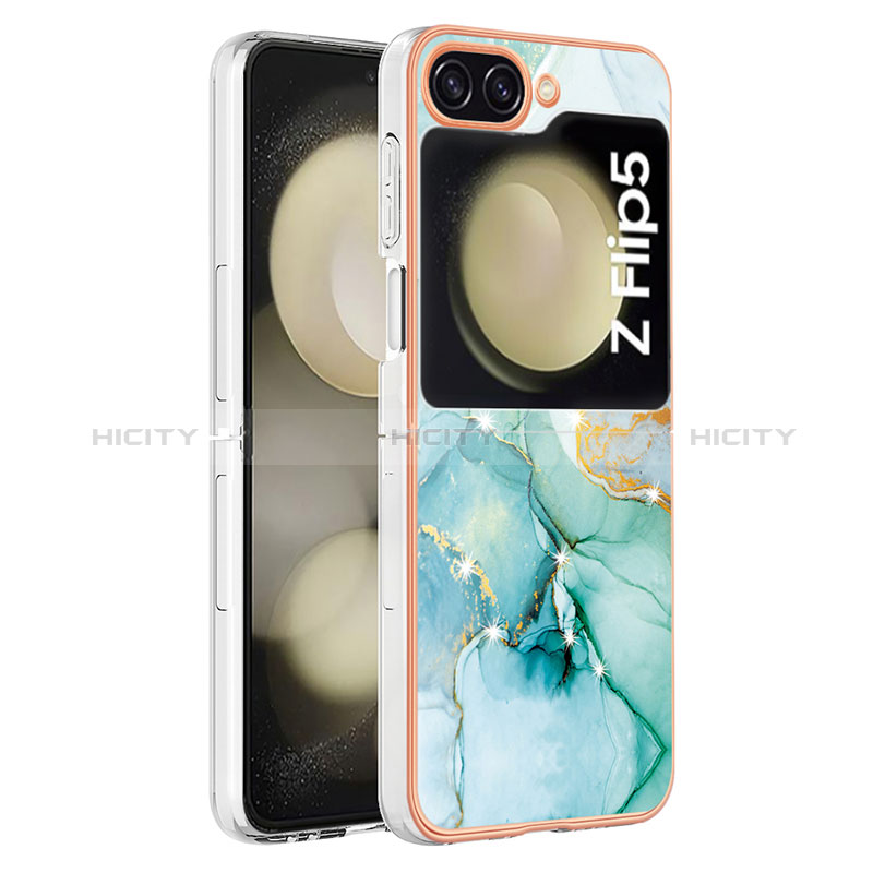 Custodia Silicone Gel Morbida Fantasia Modello Cover YB5 per Samsung Galaxy Z Flip5 5G