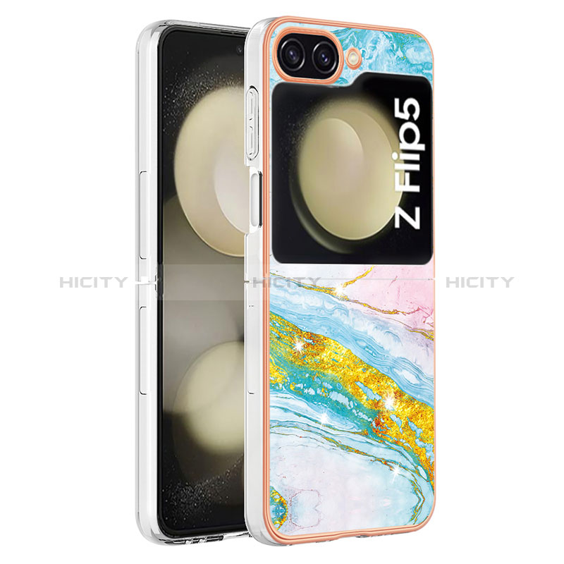 Custodia Silicone Gel Morbida Fantasia Modello Cover YB5 per Samsung Galaxy Z Flip5 5G