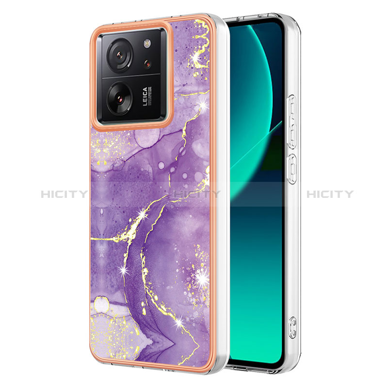 Custodia Silicone Gel Morbida Fantasia Modello Cover YB5 per Xiaomi Mi 13T 5G Viola