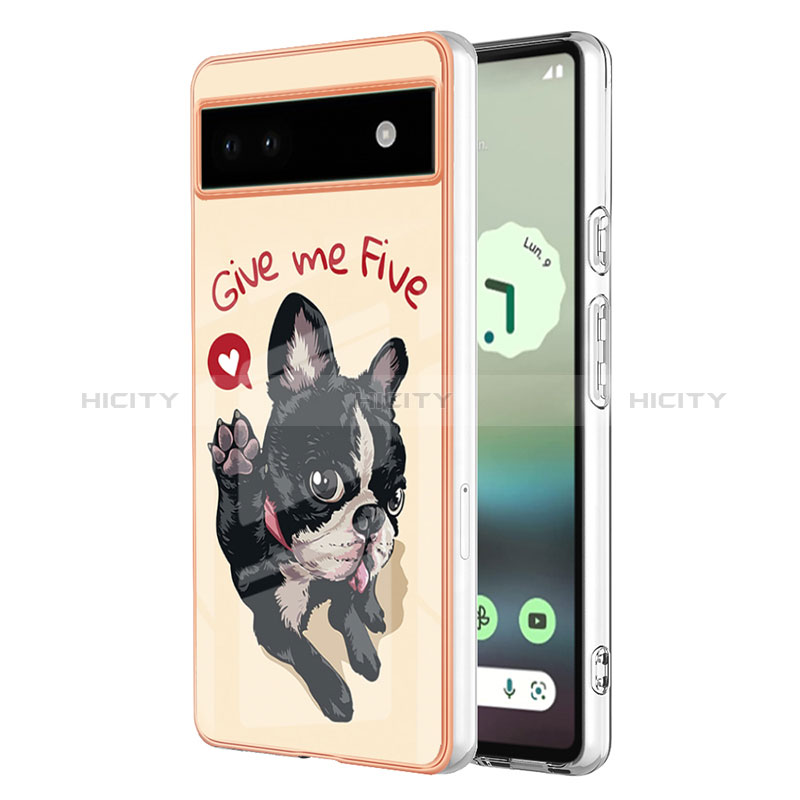 Custodia Silicone Gel Morbida Fantasia Modello Cover YB6 per Google Pixel 6a 5G Khaki