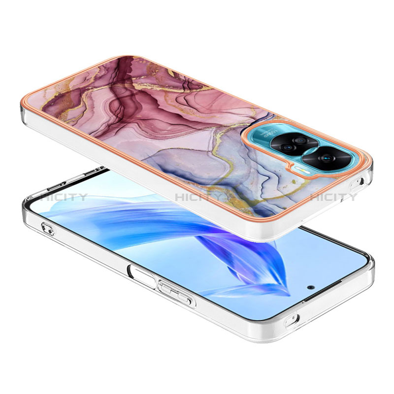 Custodia Silicone Gel Morbida Fantasia Modello Cover YB7 per Huawei Honor 90 Lite 5G Lavanda